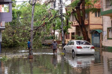 Kolkata, Batı Bengal, Hindistan, 20 Mayıs 2020: Batı Bengal, Hindistan 'daki şiddetli kasırga 