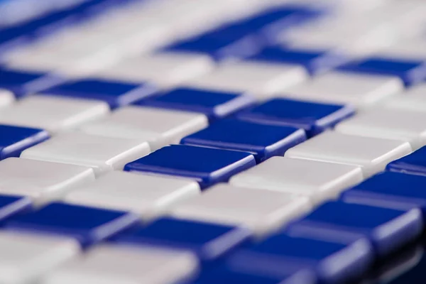 Azulejo Azul Pequeno Macrotiro Majólica Para Catálogo — Fotografia de Stock