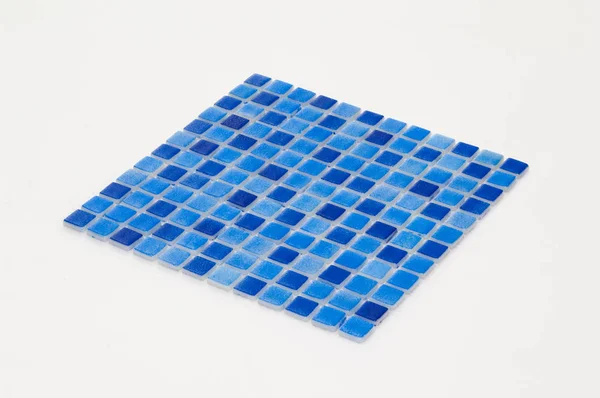Azulejo Cerámica Azul Sobre Fondo Blanco Mayólica Para Catálogo —  Fotos de Stock