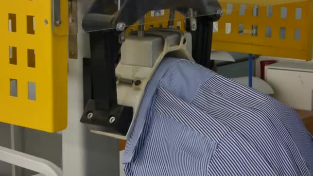 Une Femme Dans Boutique Couture Sur Machine Presse Donne Forme — Video