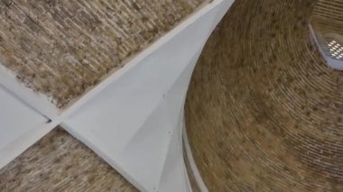 Antik tuğla tavanda. Şunun ayrıntıları Ortaçağ Orta Asya mimarisi. Buhara, Özbekistan