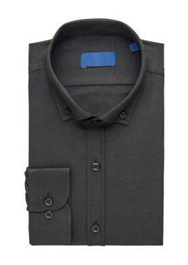 Beyaz arka plan, üstten görünüm siyah katlanmış forması