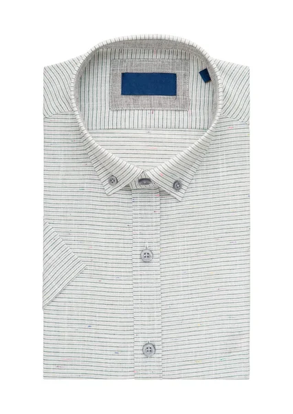 Camisa Dobrada Fundo Branco Vista Superior — Fotografia de Stock