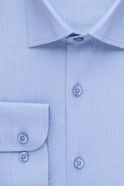 gömlek, detaylı yakın çekim yaka ve manşet, üstten görünüm