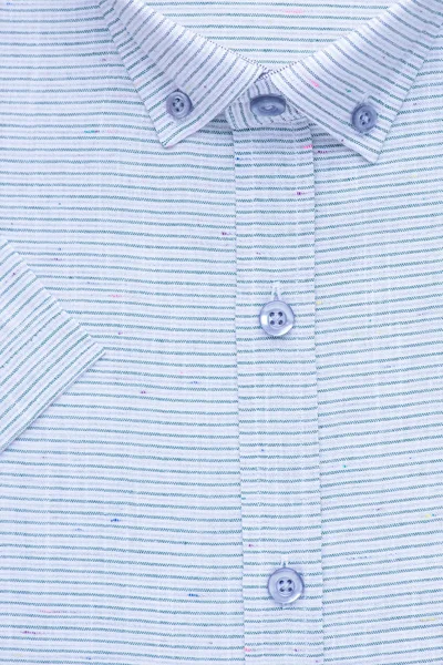 シャツ 詳細なクローズ アップ襟とカフ トップ ビュー — ストック写真