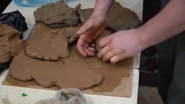 Fazekas Előkészíti Clay Pot Gyártása — Stock videók