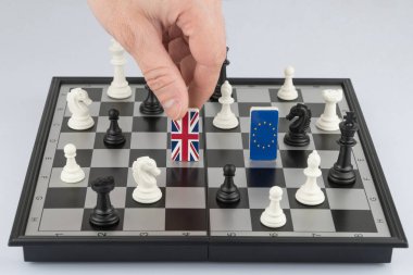 chessboard with flags of countries clipart
