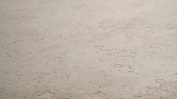 花崗岩の効果を持つスタッコテクスチャの背景 芸術的な背景手作り スムーズフォーカスシフト効果 — ストック動画