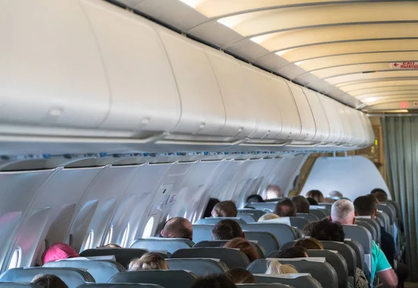 close-up aircraft cabin