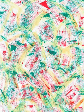 Light green watercolor splash composition.