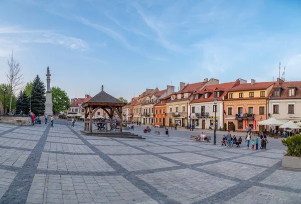 Uma Pequena Praça Sandomierz — Fotografia de Stock