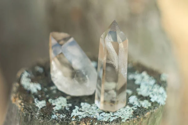 Grande Claro Puro Transparente Grandes Cristais Reais Quartzo Calcedônia Diamante — Fotografia de Stock