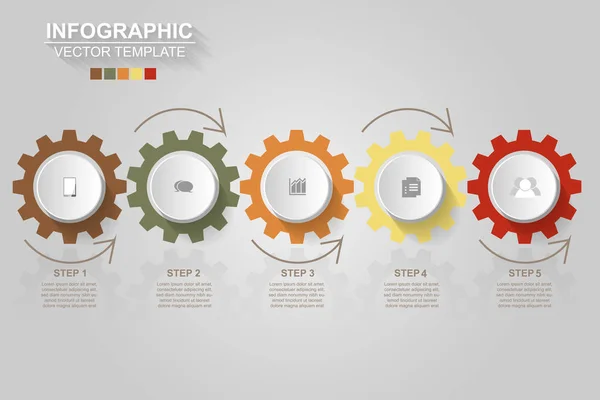 Icone Vettoriali Progettazione Marketing Delle Infografiche Della Timeline Possono Essere — Vettoriale Stock