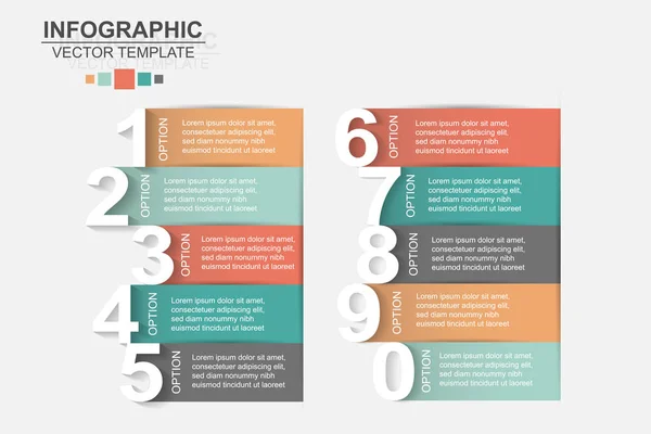 Zaman çizelgesi infographics vektör tasarım ve pazarlama simgeler kullanılabilir iş akışı düzeni, diyagram, faaliyet raporu, web tasarım için. İş kavramı ile 10 seçenekleri, adımları veya işlemler.
