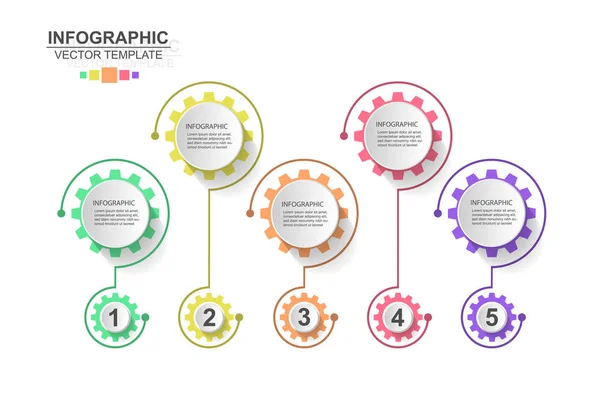 Icone Vettoriali Progettazione Marketing Delle Infografiche Della Timeline Possono Essere — Vettoriale Stock