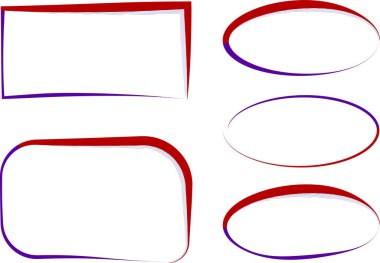 retro biçimi soyut geometrik çerçeveler ayarlandı