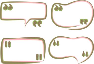 haki yeşil pembe renk yaratıcı alıntı çerçeveleri belirlenmiş vektör