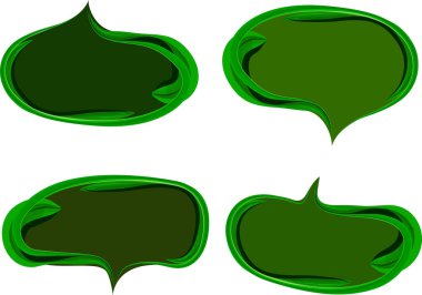 yeşil renkler yaratıcı özet konuşma baloncukları pankartlar