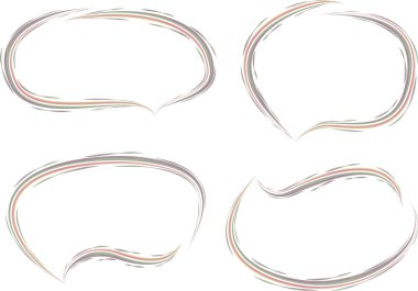 Pastel gri pembe soyut vuruş konuşma baloncukları karalıyor