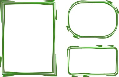 yeşil dekoratif soyut tasarım sınırları ayarlandı