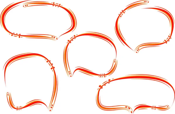 kırmızı renkli sanat eseri yaratıcı tasarım konuşma baloncukları koleksiyonunu özetliyor