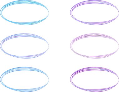 açık mavi mor renkler soyut şekiller ovaller kümesi