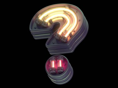 Turuncu ışık neon yazı tipi.