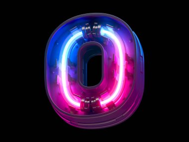 Ultraviyole neon fütüristik yazı tipi. 