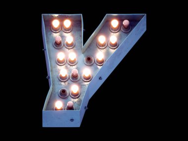 Motel lambası ışık panosu yazı tipi.