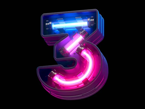 Futuristische Schrift Mit Ultraviolettem Neon — Stockfoto