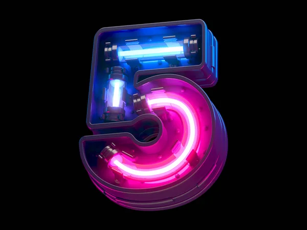 Ultraviyole neon fütüristik yazı tipi. 