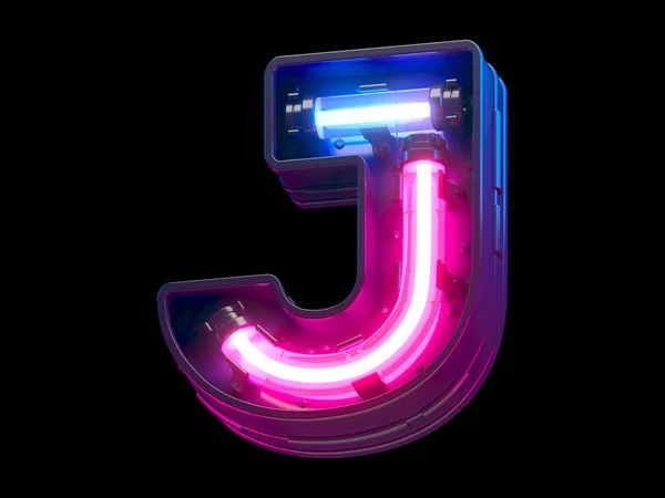 Ultraviyole Neon Fütüristik Yazı Tipi — Stok fotoğraf