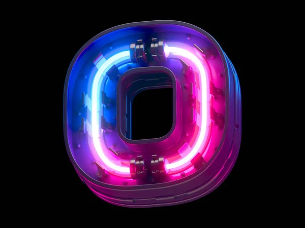 Ultraviolet Neon Futuristic Fuente — Foto de Stock