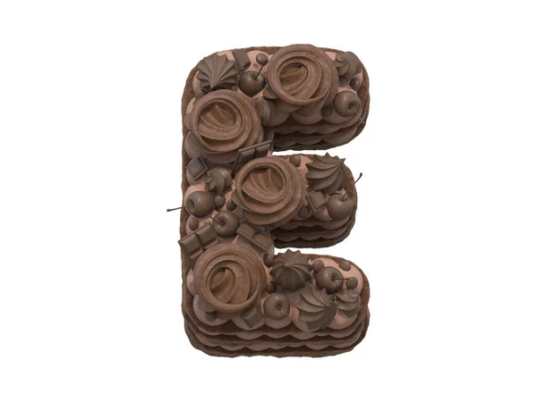 Çikolatalı Kek Yazı Tipi Oluşturma — Stok fotoğraf