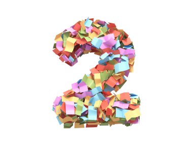 Renkli parlak konfeti yazı tipi. 