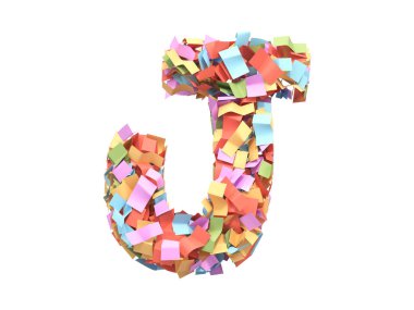 Renkli parlak konfeti yazı tipi. 