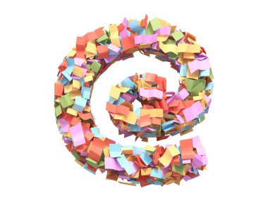 Renkli parlak konfeti yazı tipi. 