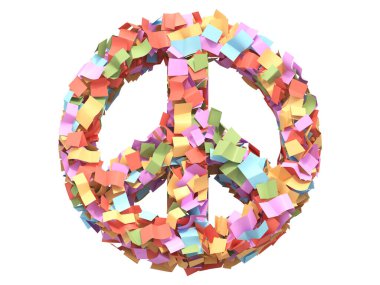 Renkli parlak konfeti barış sembolü