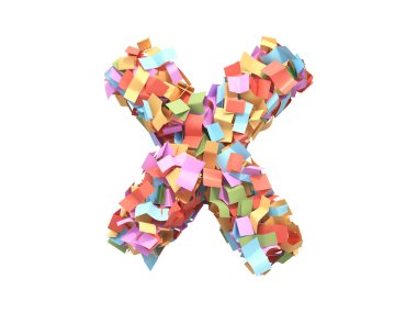 Renkli parlak konfeti yazı tipi. 