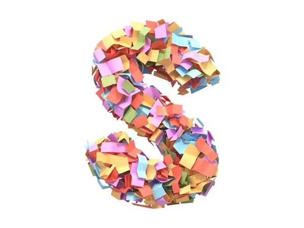 Kolorowe Jasne Czcionki Confetti — Zdjęcie stockowe