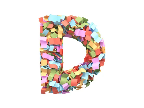 Colorful Bright Confetti Font — Stock Photo, Image