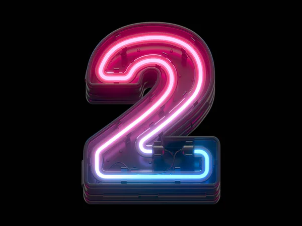 Ultraviyole neon yazı tipi. 3d oluşturma