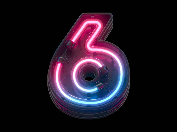 Ultraviyole neon yazı tipi. 3d oluşturma