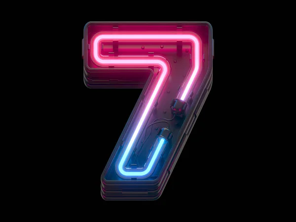 Ultraviyole neon yazı tipi. 3d oluşturma