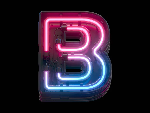 Ultraviolet Neon Lettertype Destructie — Stockfoto