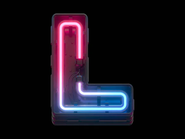 Ultraviolet Neon Font Rendering — Stock Photo, Image