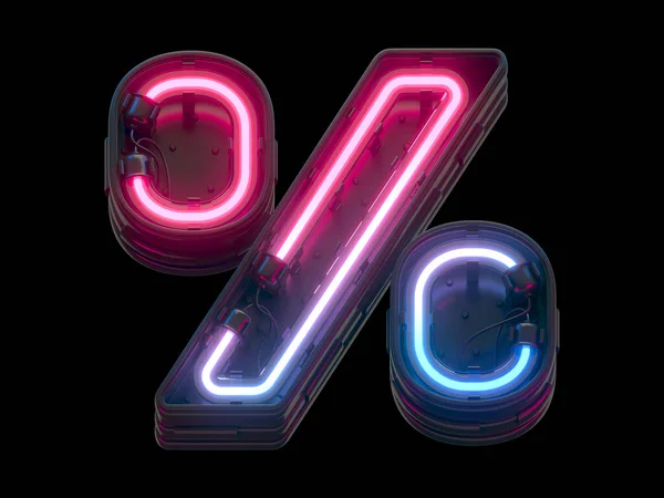 Ultraviolet Neon Lettertype Destructie — Stockfoto