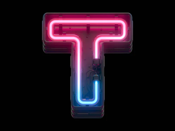 Ultraviolet Neon Lettertype Destructie — Stockfoto