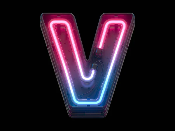 Ultraviolet Neon Font Rendering — Stock Photo, Image