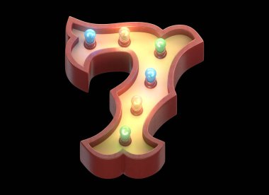 Karnaval lambası yazı tipi.